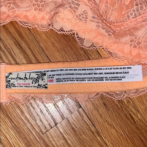 Free People Orange Galloon Lace Halter Bra - Picture 3 of 3